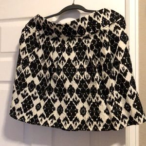 Black & Ivory Skirt with Pockets